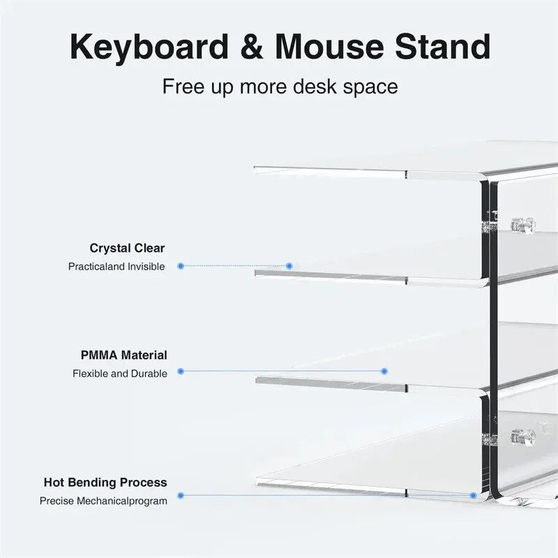 3-Tier Acrylic Keyboard Display Stand Frame