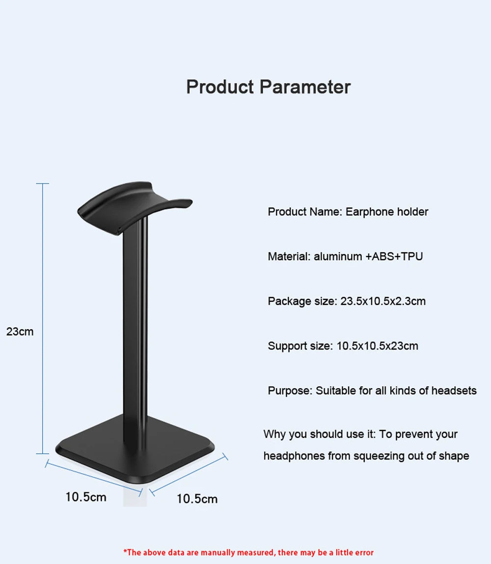 New Aluminium Alloy Metal Headset Stand Holder